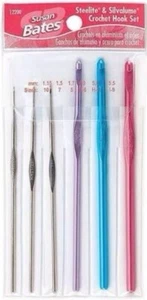Susan Bates Steelite and Silvalume Crochet Hook Set #12200. - Picture 1 of 1