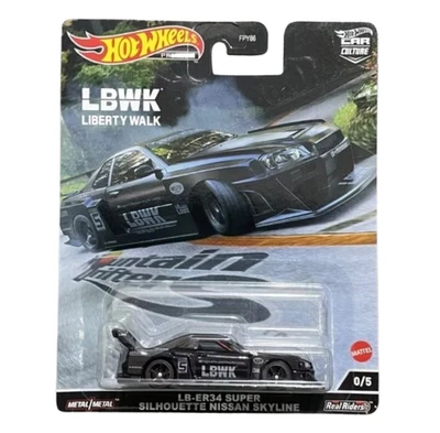 CUSTOM CHASE Hot Wheels Car Culture LBWK Nissan Skyline GTR R34 FREE PROTECTOR - Image 1 of 4
