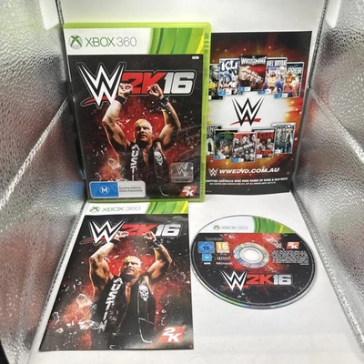WWE 2k16 • Xbox 360 Game + Manual (2015) Complete • AUS PAL • Wrestling 2016 - Image 1 of 4