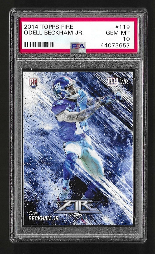2014 Topps Fire #119 Odell Beckham Jr. RC Rookie PSA 10 - Image 1 of 1