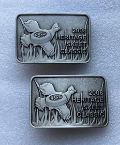 Menge 2 National Skeet Shooting NSSA 2008 Heritage Skeet klassische Gürtelschnallen - Bild 1 von 4