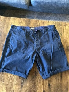 Primark Shorts W38" Mens Navy Blue Casual Flat-front Knee Length - Picture 1 of 4