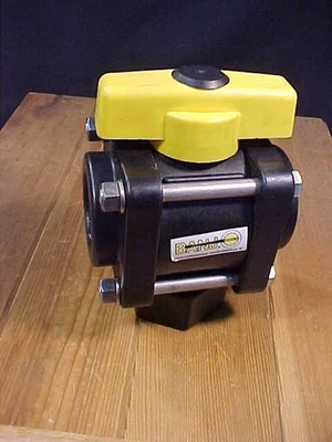 NOS V125BL BANJO Manual 3-Way Ball Valve 1 1/4" Polypro 3DTF5 - Image 1 of 4