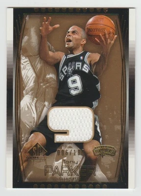 TONY PARKER 2004-05 SP Game-Used Basketball Jersey GOLD #86 SP Relic #006/100 - Image 1 of 2