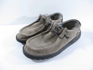 Zapatos sin cordones Hey Dude Wally Sox Timber Wolf marrón para hombre talla 13 - Imagen 1 de 8