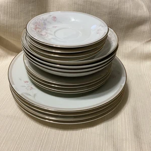 Seizan China Sonorous Pattern Dinner Plates Set 16 Pcs - Picture 1 of 7