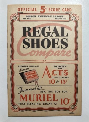 Cartão de pontuação HOF BOBBY DOERR 1º HR & RBI#1 - 1937 Red Sox Yankees 25/04/37 - GEHRIG - Imagem 1 de 4