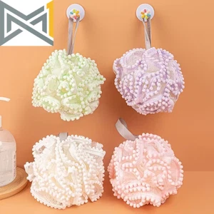 Large Soft Shower Ball Non Loose Shower Flower Ball Cute Rubbing Bath Foaming Ba - Bild 1 von 10