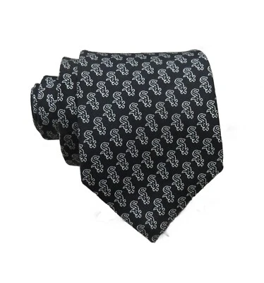 Corbata de seda de 3" con estampado gráfico de los Medias Blancas de Chicago negra Vineyard Vines para hombre Foto 1 de 2