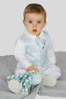Baby Jungen Taufanzug Festanzug Kinderanzug Babyanzug festlich 4tlg. blau-weiß