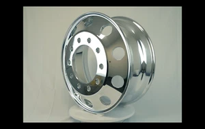 22.5x8.25 Alcoa-Style Forged Aluminum Truck Wheel Hub Piloted 10 Holes - Picture 1 of 6