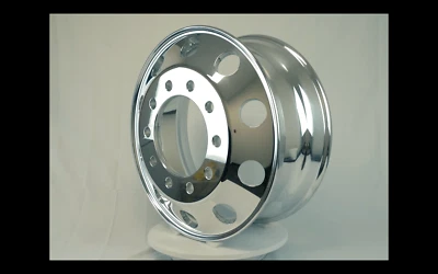 22.5x8.25 Alcoa-Style Forged Aluminum Truck Wheel Hub Piloted 10 Holes - Image 1 of 4