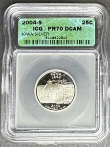2004-S Silver Proof Iowa Quarter ICG PR-70 DCAM, Buy 3 Items, Get $5 Off!!! - Picture 1 of 2
