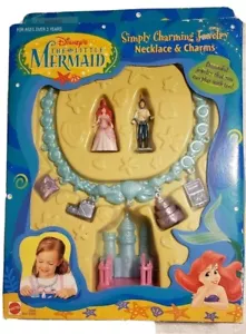 NOS VTG 1997 Disney Little Mermaid Princess ARIEL & ERIC Charm Jewelry Set New - Picture 1 of 7