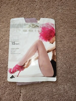 OMSA DESIGN ESSENSITY. CALÇAS. Lilás. Tamanho 3M. 15 DEN. NOVO - Imagem 1 de 4