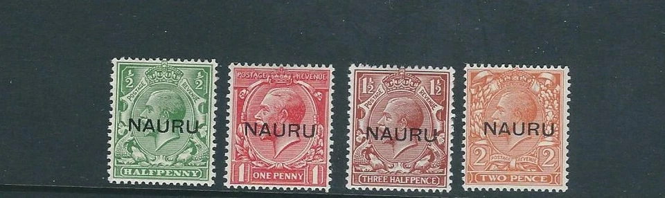 NAURU 1923 KGV Juego completo de 4 con embalaje original centrado (Scott 1b 2c 3a 4d) VF MLH zy Foto 1 de 1