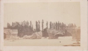 PHOTO CDV par François MARIE du PONT sur l'ADOUR à TARBES, DÉTRUIT EN 1875. - Imagen 1 de 2