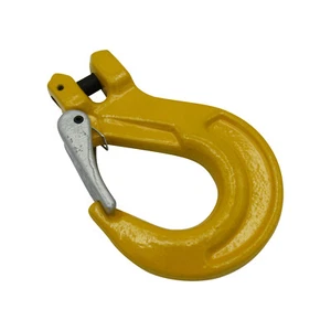 Lifting Clevis Sling Hook With Latch 20MM (Grade 80 12.5 Ton Chain Component) - Picture 1 of 8