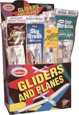 Guillow's Retailer's Combo Pack 48 Plane Store Display, Balsa Wood Planes GUI-77 - Image 1 of 4