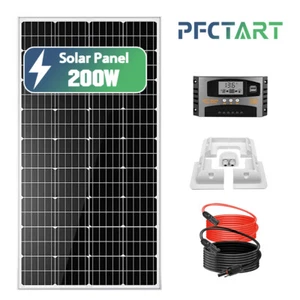200W RV Solar Panel Kit with Mounting Brackets & 40A MPPT Caravan RV Camping Van - Picture 1 of 11