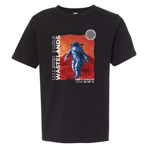 Astronaut in the Wastelands Cosmic Space Graphic Art Kids Youth Unisex Tee - Picture 1 of 7