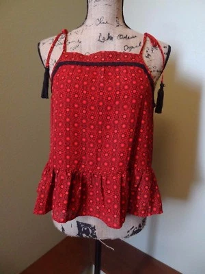 New Disney Pirates of the Caribbean Top Junior's XS, M, L,or XL, Red & Black - Image 1 of 4