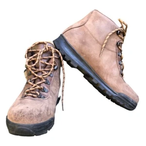 Vasque Brown Suede Goretex Hiking Boots Italy Womens 8W Sundowner Skywalk 7531 - Picture 1 of 10