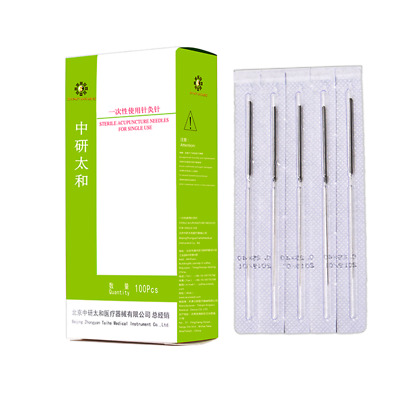 100 Pcs ALL Size Disposable Acupuncture Needle  Sterile  Beauty Massage Sterilze • 5.54€