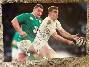 GEORGE FORD HAND SIGNED 12x8” PHOTO ENGLAND RUGBY SALE SHARKS LEICESTER TIGERS - Picture 1 of 2
