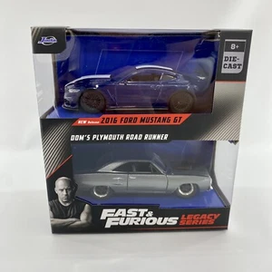 jada fast and furious 1/32 legacy series 2016 Ford Mustang GT & Doms Plymouth... - Picture 1 of 9