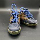 OshKosh B'Gosh Blue & Tan Duck Boots Sz 6 Toddler, Excellent Preowned Condition