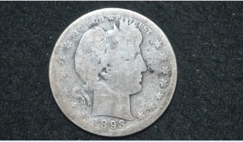 1893-O Barber Quarter ** 90% Silver ** GOOD Details ** FREE SHIPPING Cover