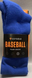 Sofsole Baseball Team Athletic Socks-Royal Blue-Size Medium-NEW - Picture 1 of 5