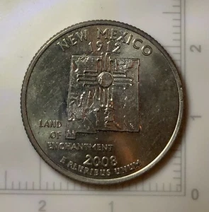2008 P New Mexico State Quarter  Multiple Die Chip Error Reverse - Picture 1 of 9