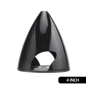 1X 4 Zoll Kohlefaser Spinner 2 Klinge für Gas RC Flugzeug ZY01 schwarz Neu - Bild 1 von 16