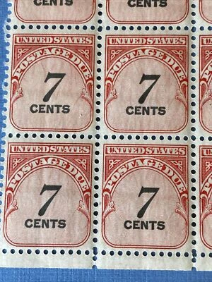 Sellos Scott’s J95 7 centavos franqueo cuatro bloques - 1959 Foto 1 de 4