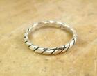 STERLING SILVER TWISTED BAND TOE RING BABY RING size 4  style# r0361