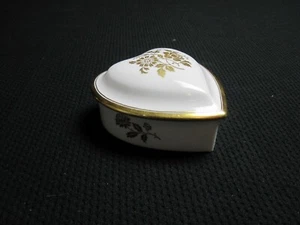 Spode old vintage heart box mini miniature fine bone china trinket box/ lid~5879 - Picture 1 of 8