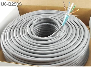 250ft CablesOnline CAT6e Shielded RJ45 FTP Solid Copper Grey Ethernet Bulk Cable - Picture 1 of 4
