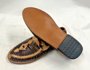 Men's Genuine Leather Mexican Closed Toe Authentic Huarache Sandals Hand Crafted - Picture 1 of 3