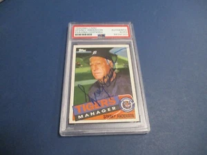 Sparky Anderson MLB Tigers Autographed Signed 1985 Topps Card #307 PSA Slab - Picture 1 of 7