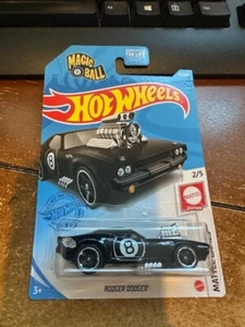 2021 Hot Wheels Mattel Games Rodger Dodger #73 Nero (8 PALLINE) - Foto 1 di 1