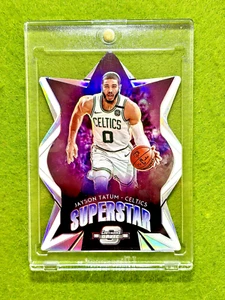 Jayson Tatum SILVER PRIZM DIE CUT WHITE SSP 2019 Contenders Optic SUPERSTAR SP - Picture 1 of 24
