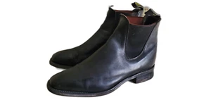 R.M Williams Mens Black Leather Pull On Ankle Boots Size 8.5UK 9.5US - Picture 1 of 7