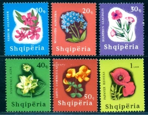 1965 Flores, adelfa, alpine forget-me-not, lirio de agua, amapola, Albania, Mi.988, montado sin montar o nunca montado - Imagen 1 de 1