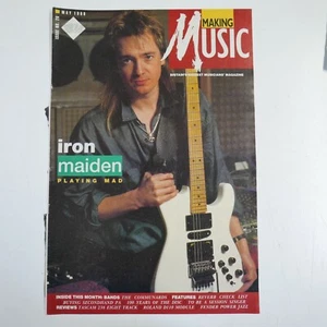 large vintage 28x41cm magazine front cover cutting DAVE MURRAY IRON MAIDEN - Picture 1 of 1