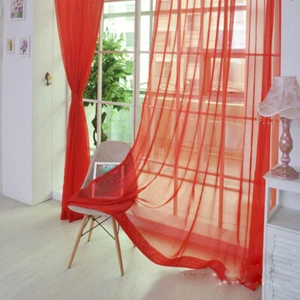 Tende Da Finestra Della Camera Da Letto Solida Viola Pura Tenda Di Tulle ♪ - Foto 1 di 24