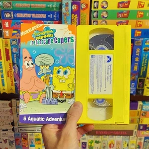 SPONGEBOB SQUAREPANTS: Seascape Capers (2004) Custom Colored Yellow VHS Tape - Picture 1 of 19