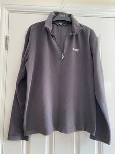Regatta Men's Grey 1/4 Zip Long Sleeve Fleece Sweatshirt L - Picture 1 of 7