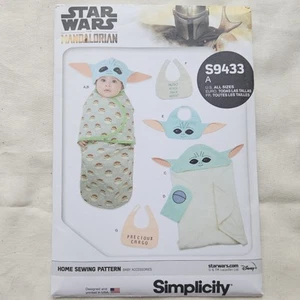 Simplicity 9433 Star Wars Mandalorian Grogu Baby Sewing Pattern New Uncut - Picture 1 of 7